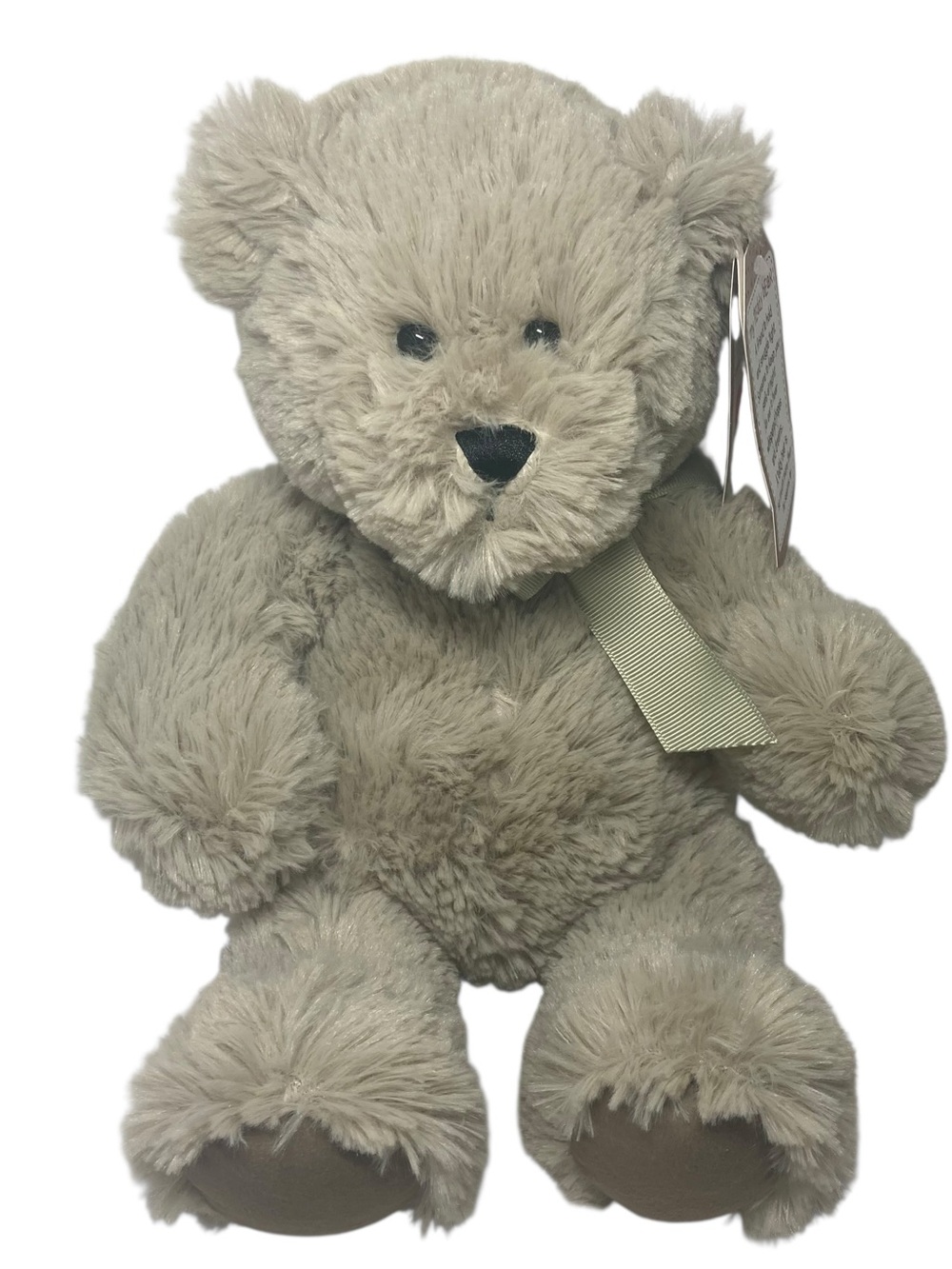 Ganz Teddy Bear Sage Green Plush 12" Stuffed Animal Tags Ribbon H14873.